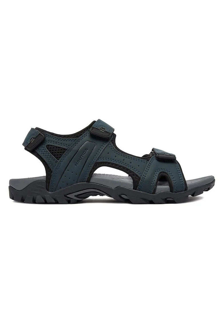 Sandale  bleumarin, textil, sistem inchidere Velcro, Bleumarin