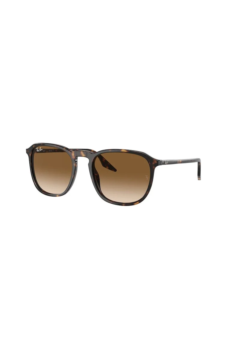 Ochelari de soare patrati unisex cu lentile in degrade, Maro