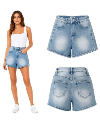 Pantaloni scurti cu aspect decolorat