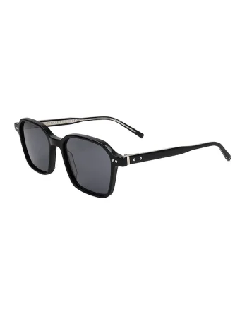 Ochelari de soare hexagonali, Negru/Auriu deschis