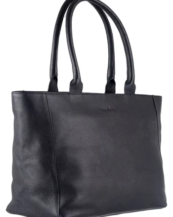 Geanta umar dama piele naturala 46 x 28, Vegas,, Negru, 46 x 28 x 17 cm