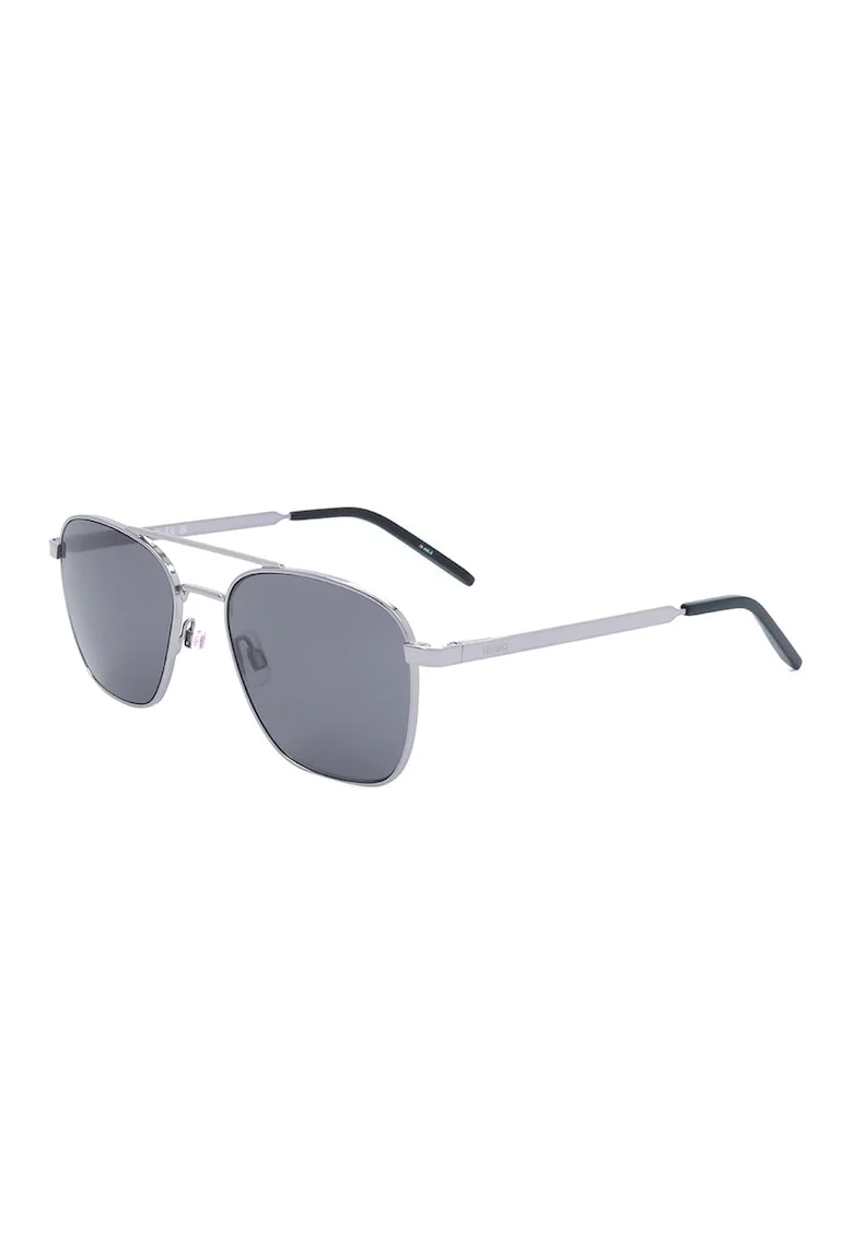 Ochelari de soare aviator, Negru/Argintiu deschis
