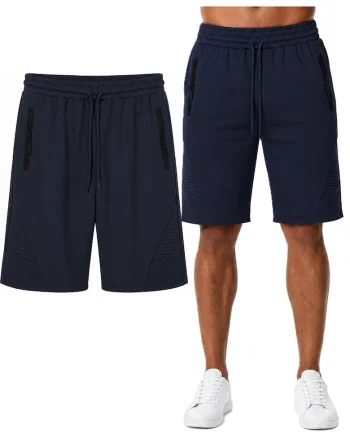 Pantaloni scurti cu buzunare, Albastru