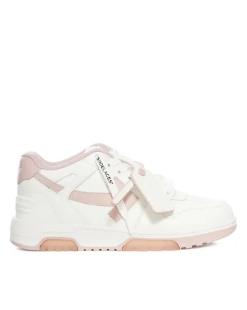 Sneakers femei, Off White Out of Office, Alb Roz, Alb/Roz