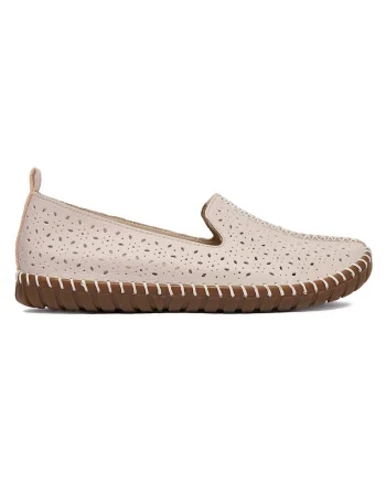 Pantofi dama  roz, piele naturala, varf rotund, Roz