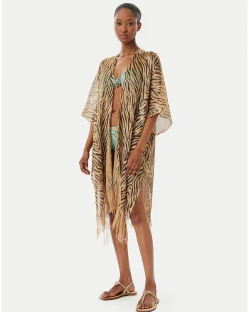 Kimono dama  animal print, multicolor, maneca 3/4, Multicolor