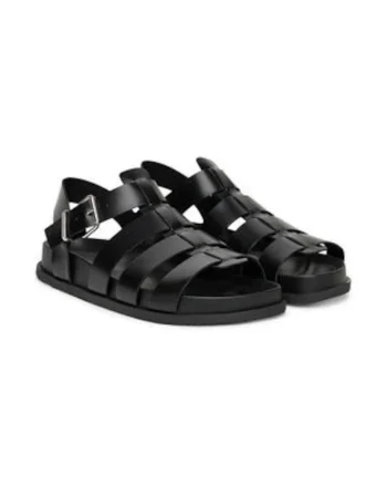Sandale dama  305437617, piele naturala, negru