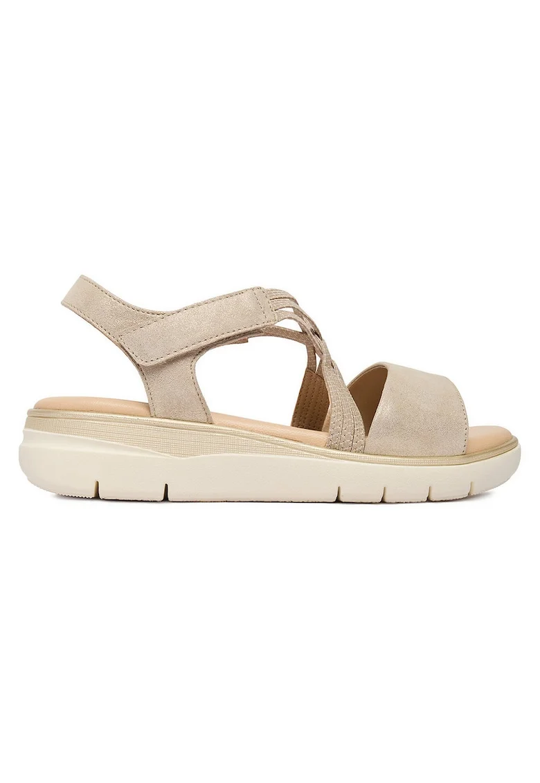 Sandale dama  auriu, piele premium, Auriu
