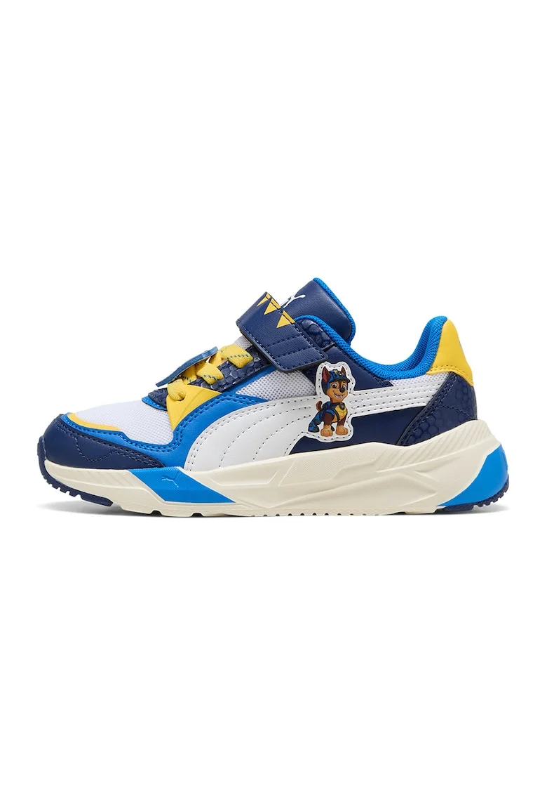 Pantofi sport Trinity 2 din piele ecologica si plasa cu imprimeu desene animate, Galben/Alb optic/Albastru