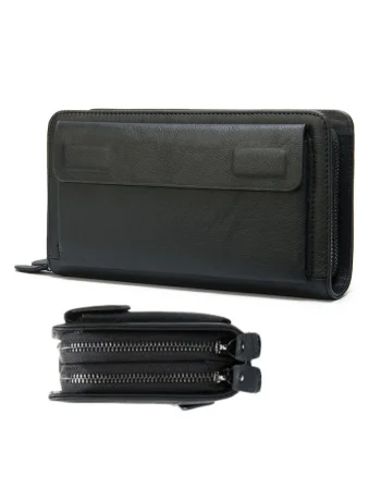 Portofele tip geanta de mana, Negru Glossy