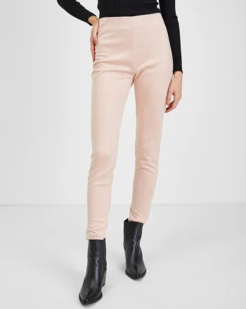 Pantaloni slim fit cu talie inalta