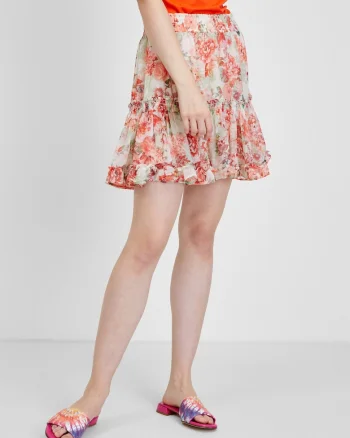 Fusta scurta cu imprimeu floral