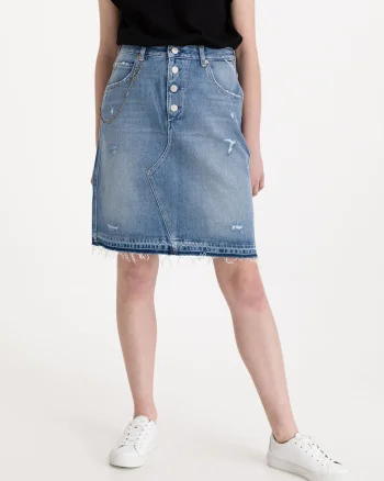Fusta midi din denim