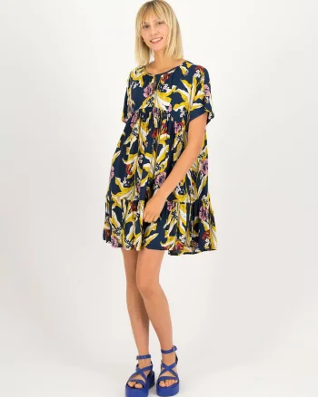 Rochie scurta lejera cu imprimeu floral