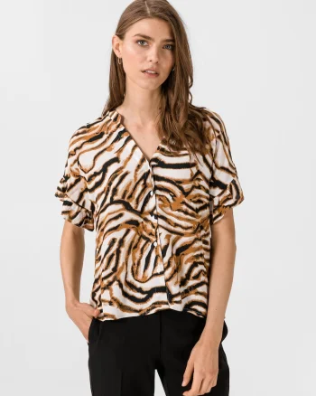Camasa cu imprimeu leopard Kourtney