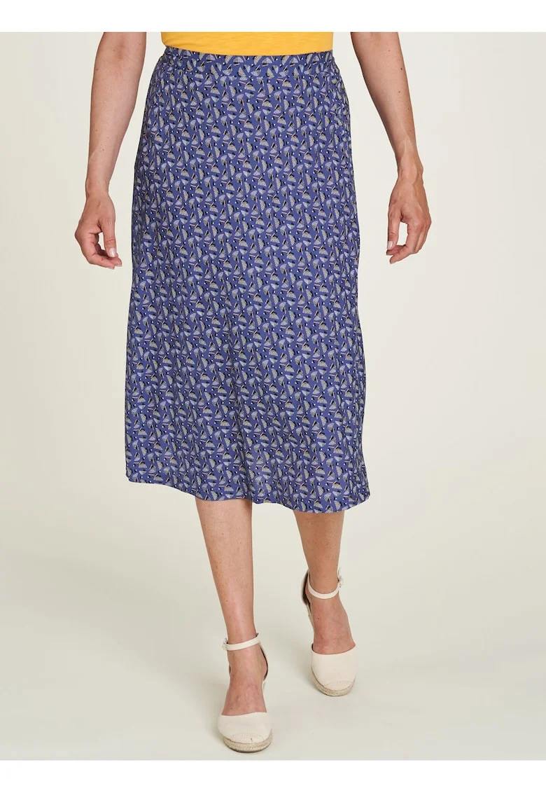 Fusta midi mov cu model