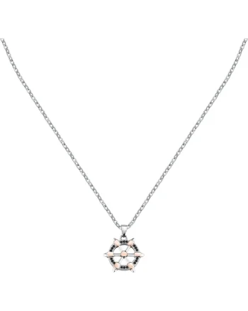 Colier  SAHB17, Argintiu, Negru, Rose gold