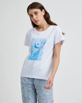 Tricou din amestec de bumbac organic cu imprimeu