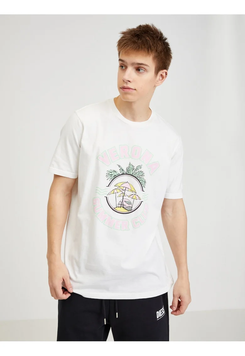 Tricou din bumbacu cu imprimeu grafic