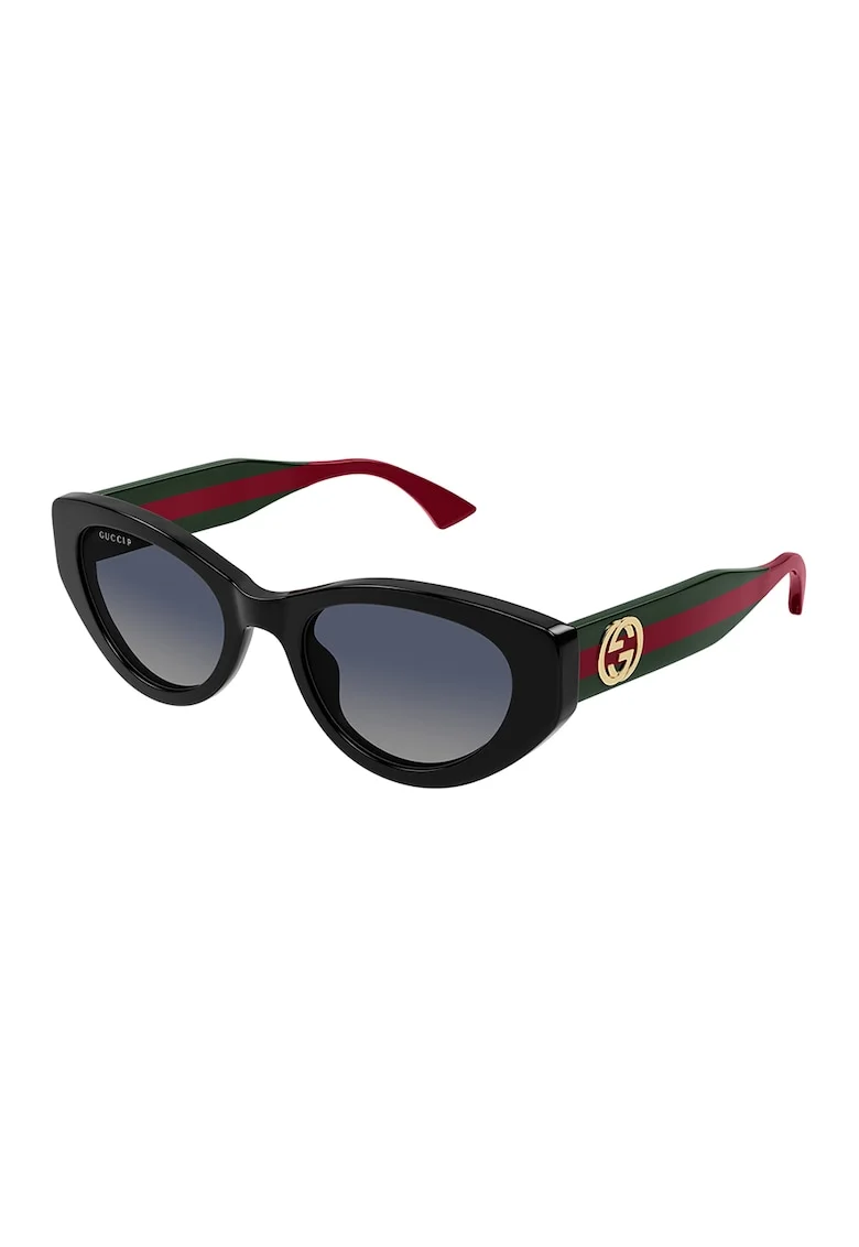 Ochelari de soare ovali cu logo, Rosu/Verde/Negru
