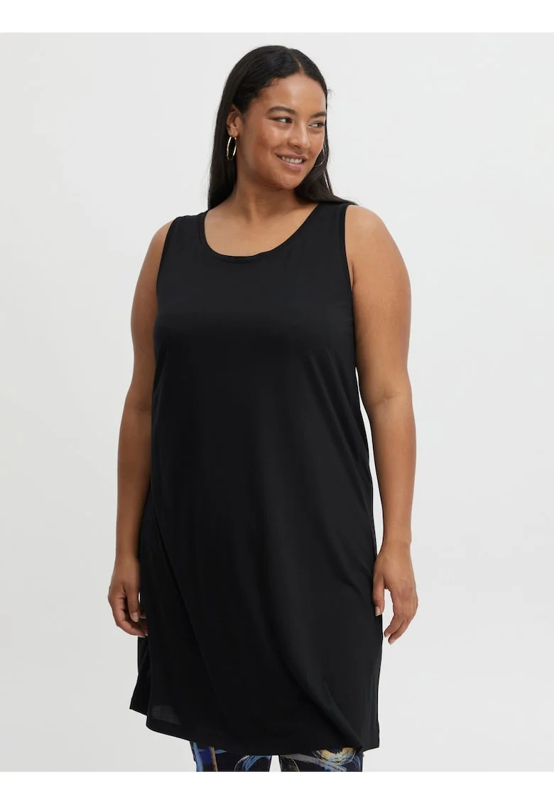 Rochie din amestec de modal, fara maneci,