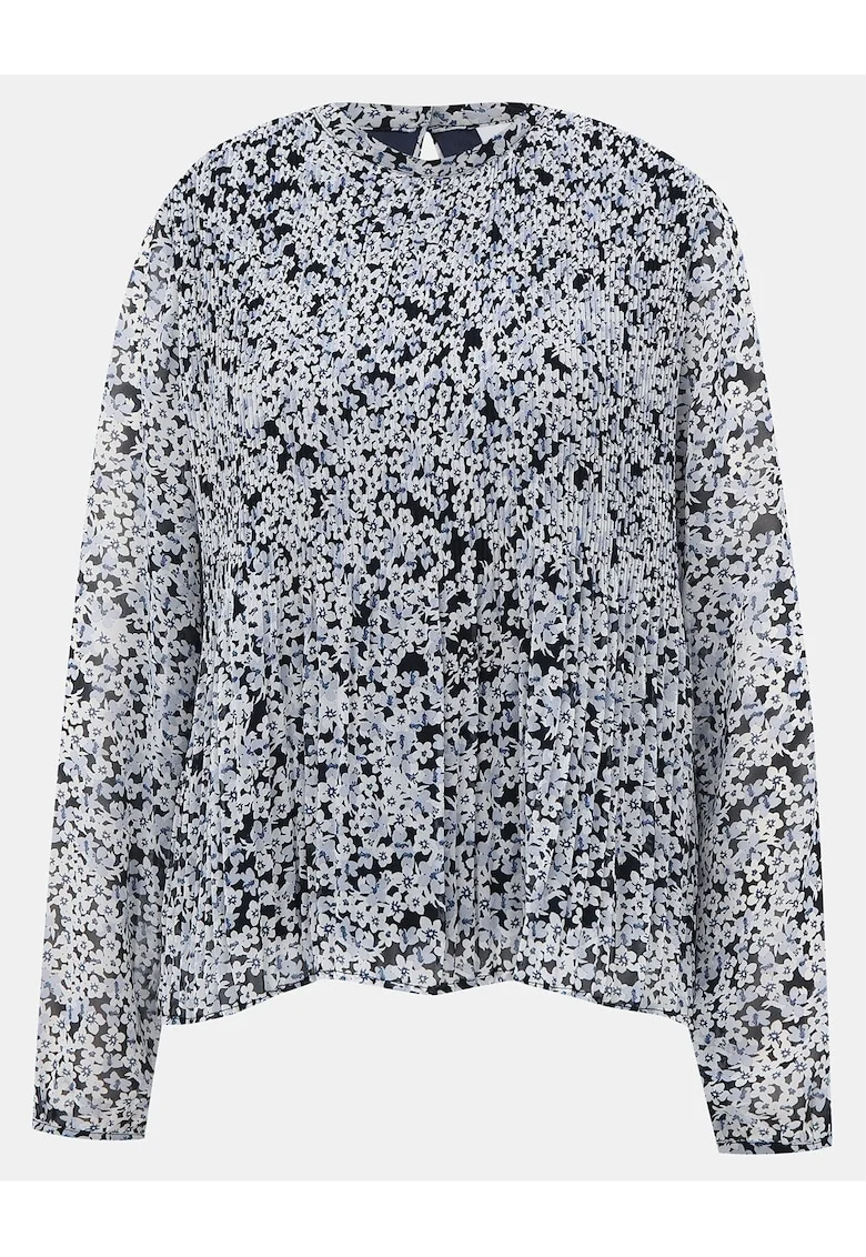 Bluza plisata cu imprimeu floral