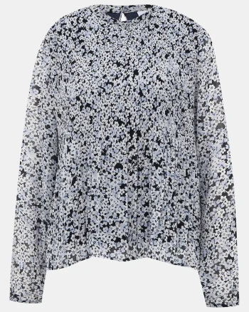 Bluza plisata cu imprimeu floral