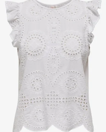 Bluza fara maneci cu broderie Marga