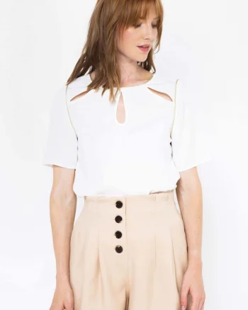 Bluza cu maneca scurta si slituri