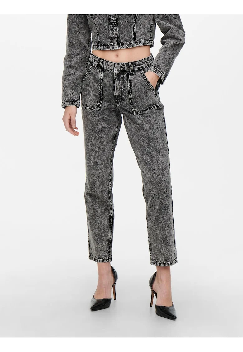 Blugi crop drepti