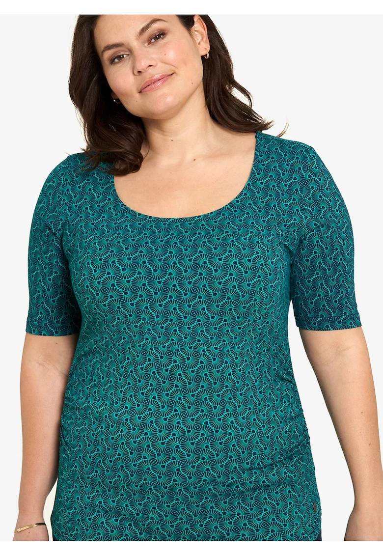 Tricou din amestec de bumbac organic cu model logo,