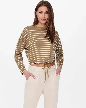 Bluza cu snur de ajustare la terminatie