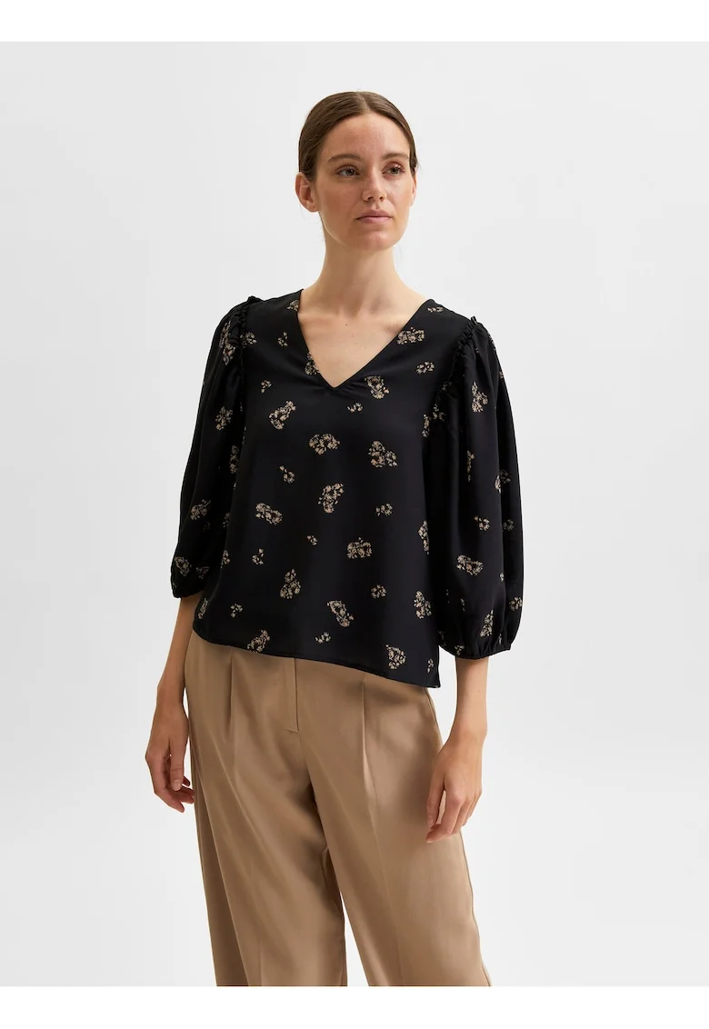 Bluza lejera cu maneci trei sferturi,