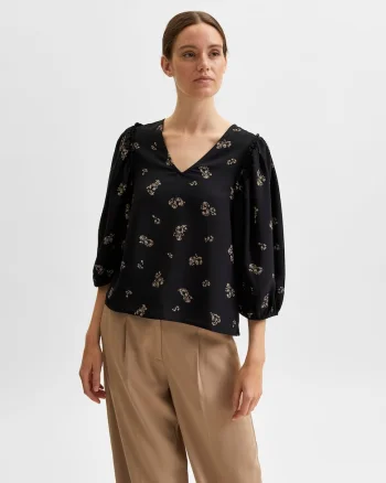 Bluza lejera cu maneci trei sferturi,