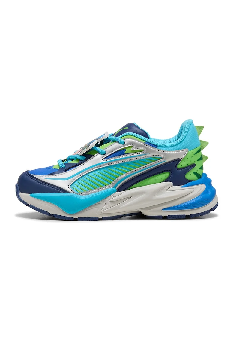 Pantofi sport RS Surge Paw Patrol cu aplicatie Paw Patrol, Albastru inchis/Albastru glaciar/Verde fistic