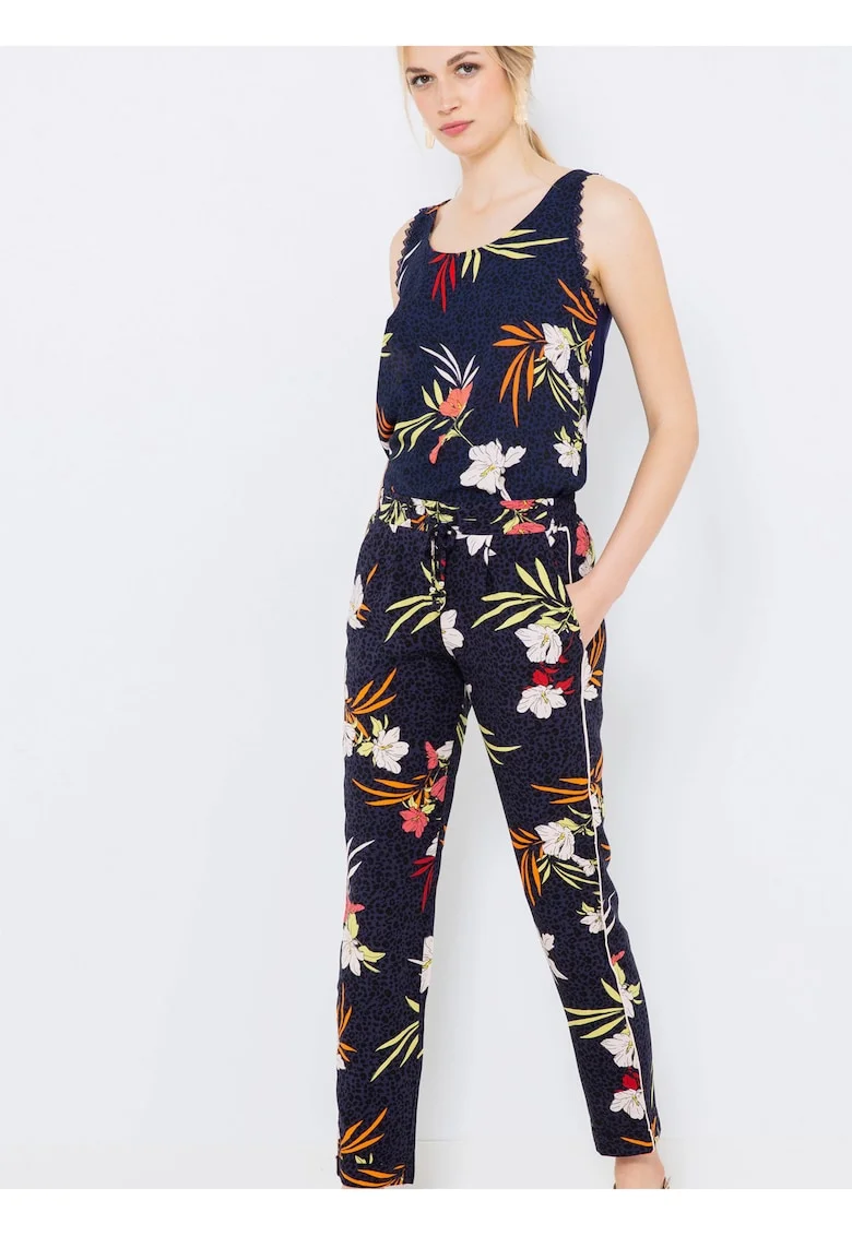 Pantaloni conici cu imprimeu floral