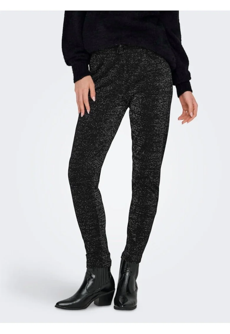 Pantaloni conici cu insertii stralucitoare