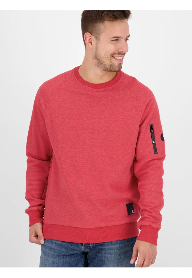 Bluzon din amestec de bumbac cu maneci raglan,