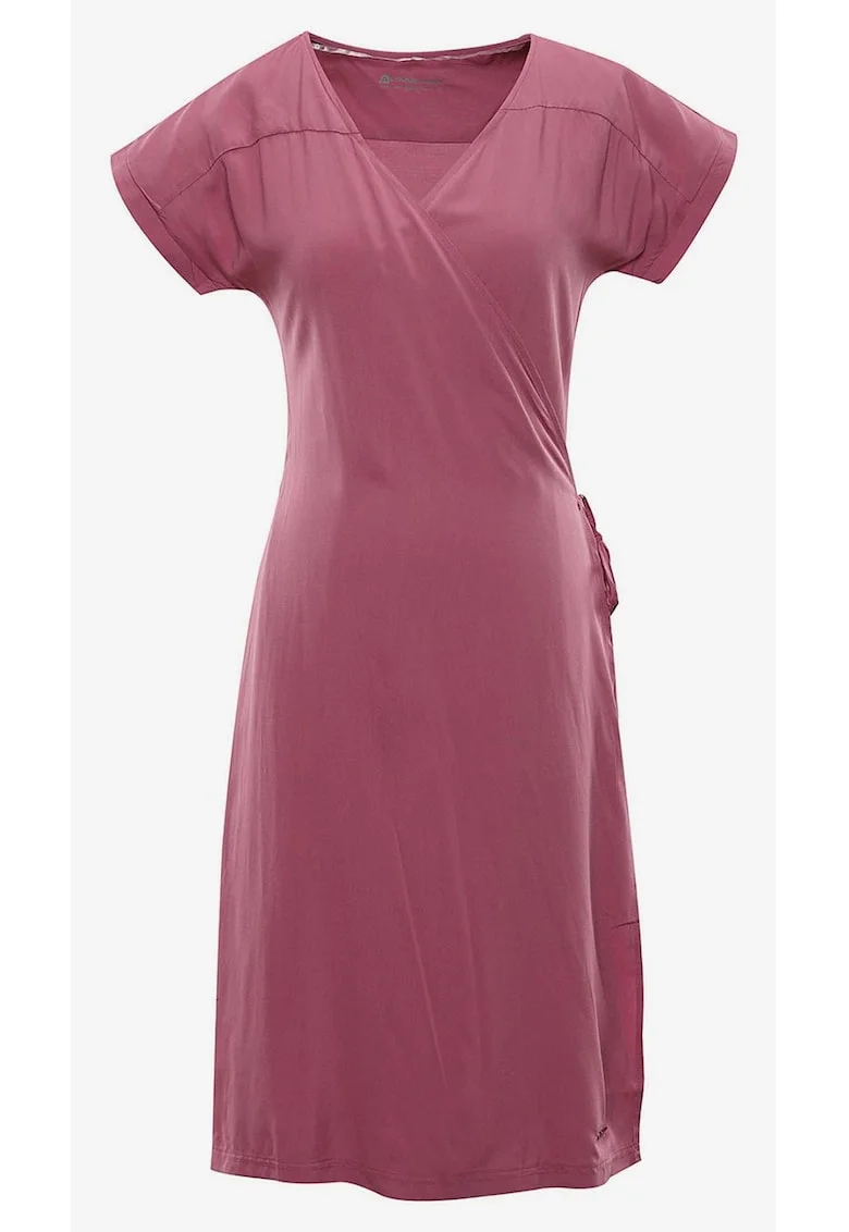 Rochie petrecuta cu model uni si decoltey in V,