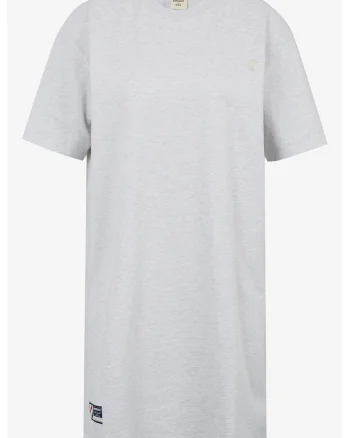 Rochie-tricou din amestec de bumbac cu logo discret