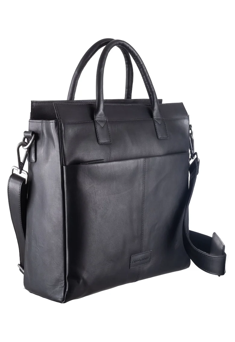 Geanta umar unisex piele naturala 36 x 29.5 x 14 cm, Fiorentina,, Negru