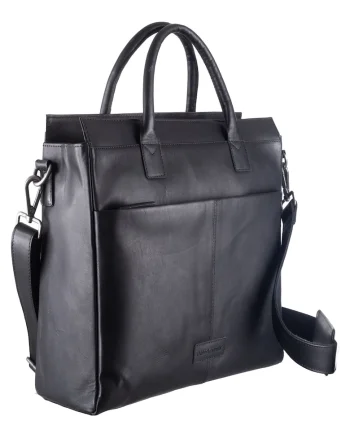 Geanta umar unisex piele naturala 36 x 29.5 x 14 cm, Fiorentina,, Negru