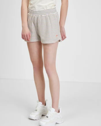 Pantaloni scurti in dungi cu talie elastica