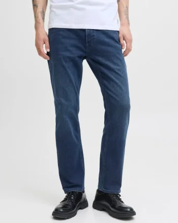 Blugi barbati CLARK, cu talie joasa si croiala Regular fit, Albastru indigo