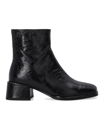 Botine din piele naturala cu toc masiv