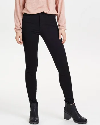 Blugi skinny fit din amestec de bumbac cu model uni,