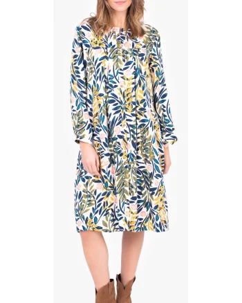 Rochie-camasa midi cu maneca lunga