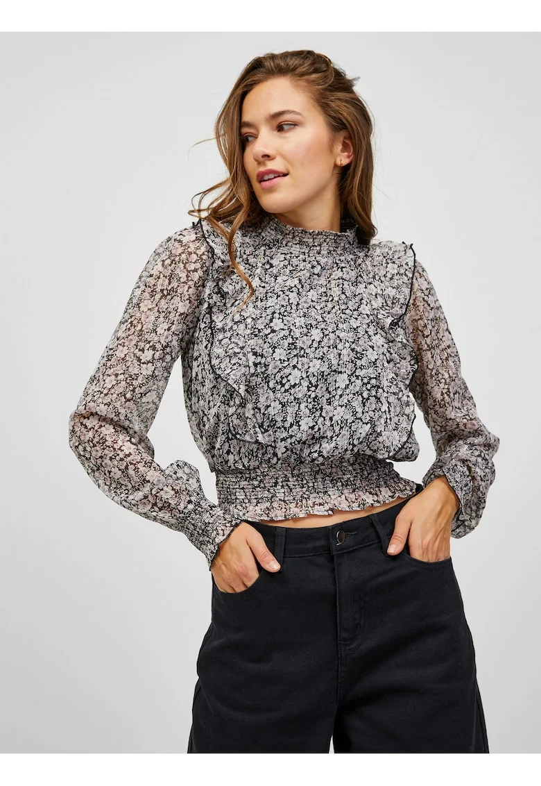 Bluza scurtacu insertie elastica in partea de jos