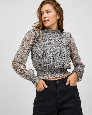Bluza scurtacu insertie elastica in partea de jos