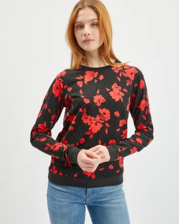 Pulover cu imprimeu floral